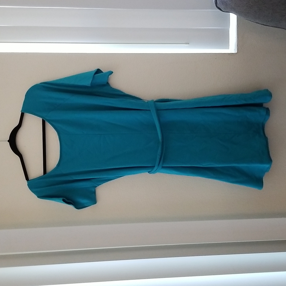 Torrid french terry teal off shoulder tshirt dress. Size 3x 22-24 - Picture 10 of 10